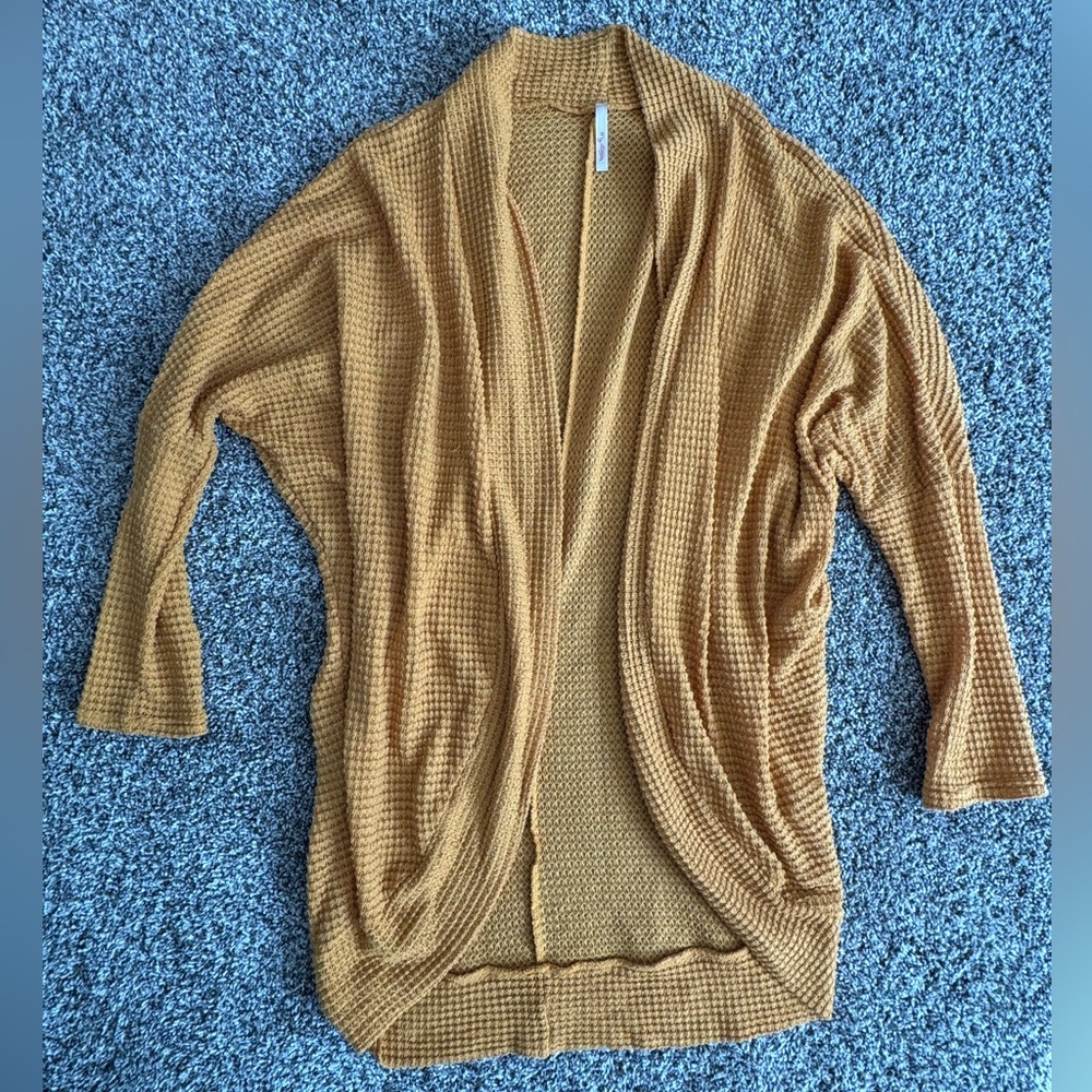 Mustard Yellow Open Sweater in Size Small